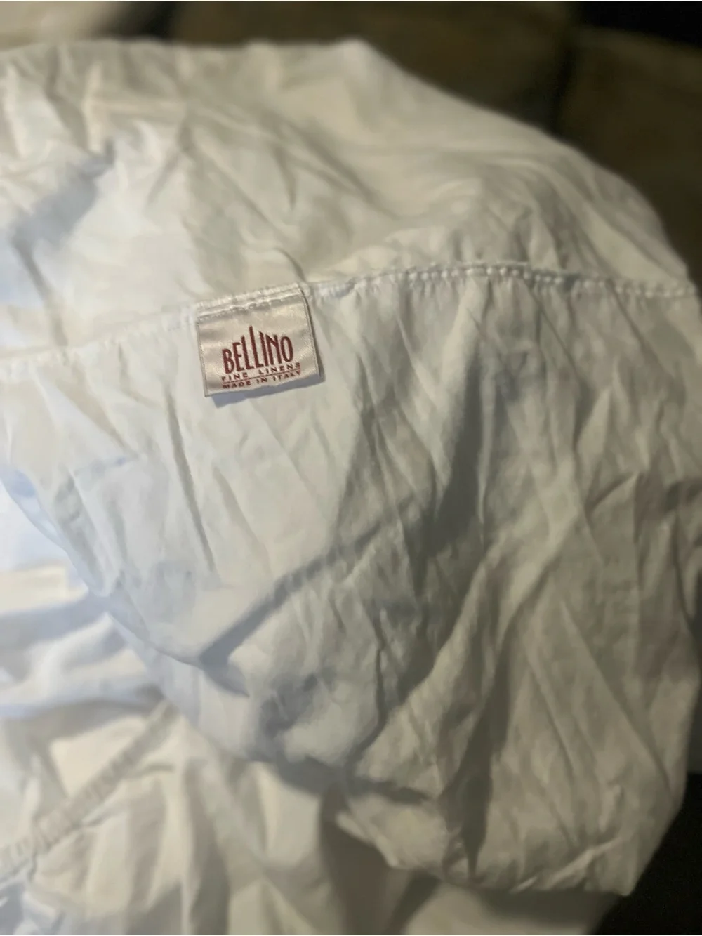 Bellino Fine Linen White Fitted Sheet with Elastic Edge